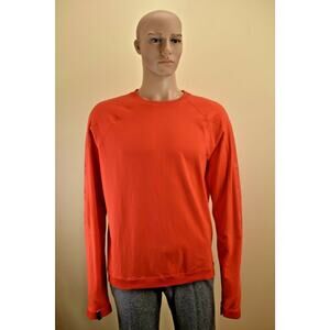 NWT VJC VERSACE TV17TO ORANGE COTTON LONG SLEEVE LOGO SWEATSHIRT SIZE L $312